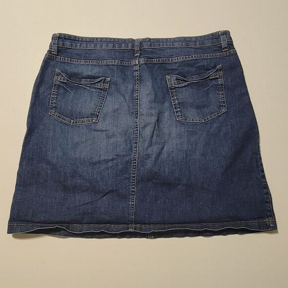 14R BODEN FLIP POCKET BLUE DENIM ABOVE KNEE JEAN SKIRT UK 18 / US 14 - Picture 11 of 12